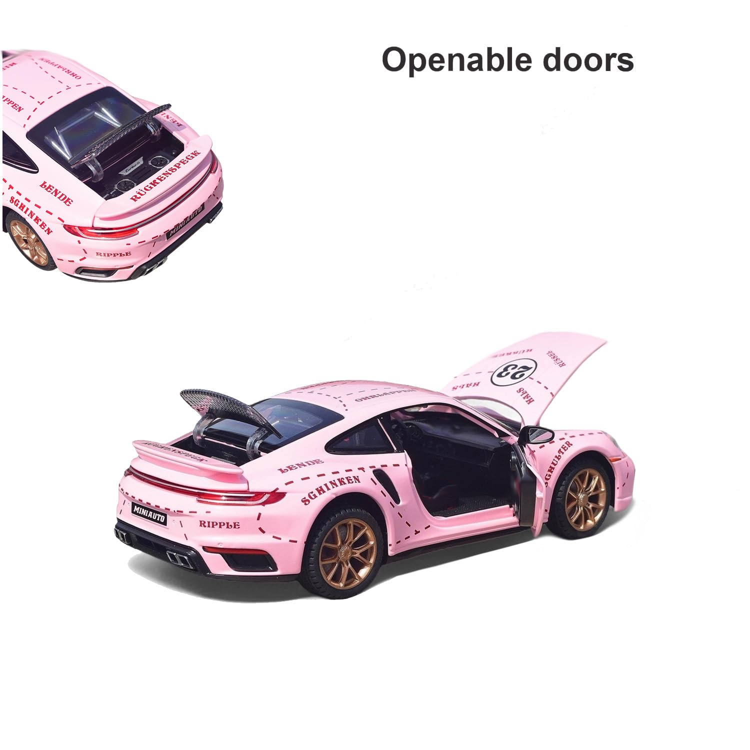 Amazon.com: Toy Cars for Kids Age 3-8, 911 GT3 Turbo S Alloy